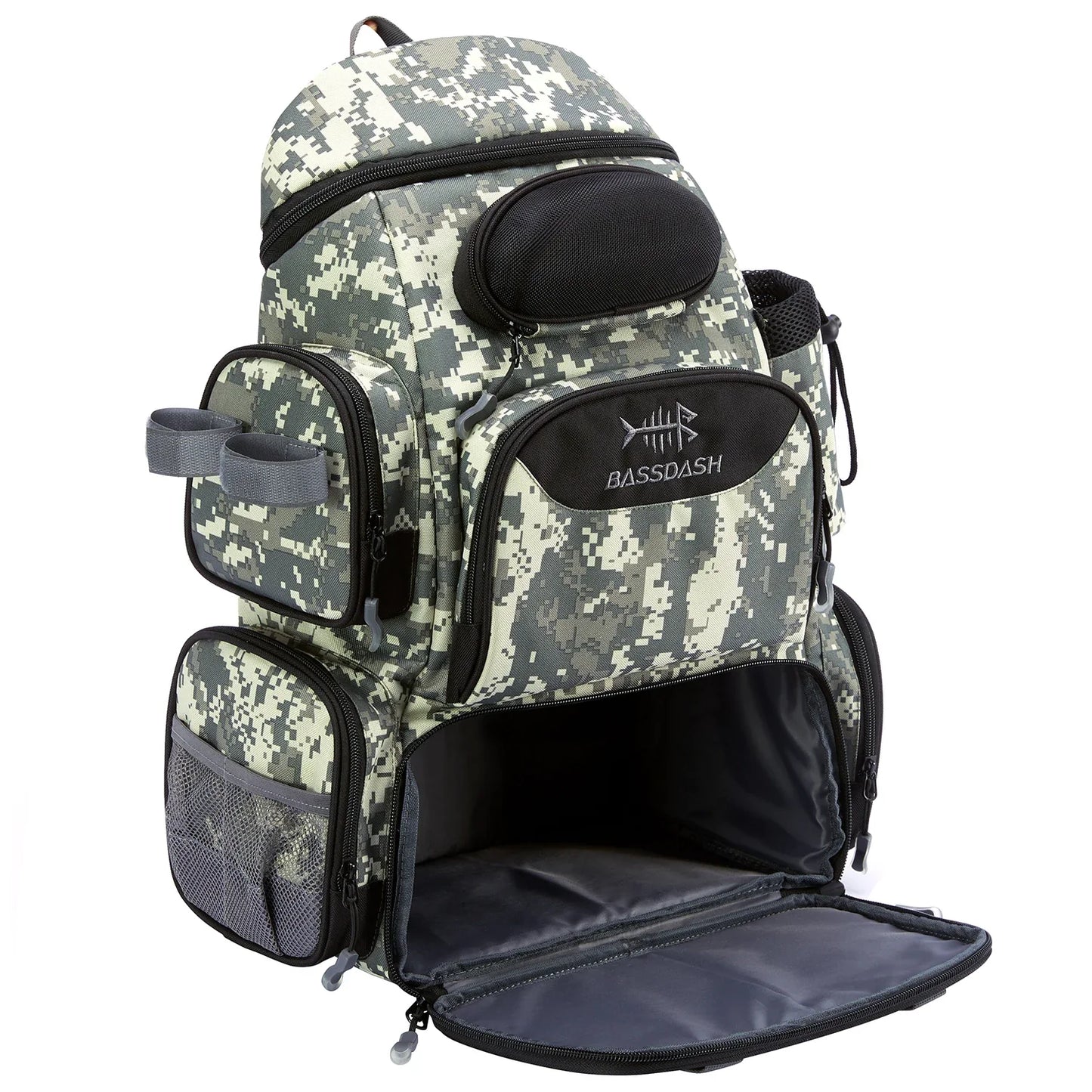 Bassdash Fishing Tackle Backpack – Lightweight Multifunctional Tactical Bag with Tackle Box