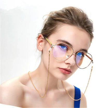 Women's Eyeglass Chain - Hollow Star & Pearl Beaded Lanyard for Sunglasses & Reading Glasses