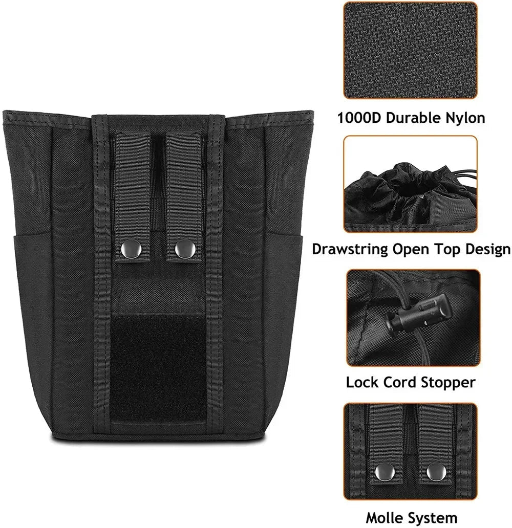 Foldable Molle Dump Pouch – Ammo Magazine Waist Pack, Hunting & EDC Utility Bag