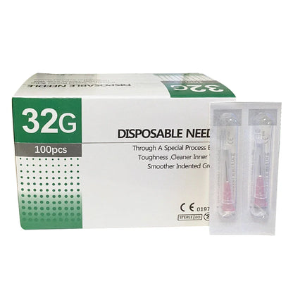 30G-34G Painless Injection Needles — Transparent Syringe Glue Clear Tip Caps, Pharmaceutical Needles (1.5/2.5/4/6mm)