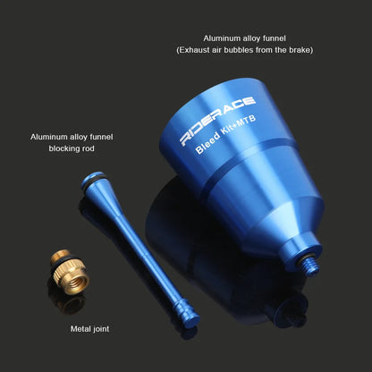 RIDERACE Bicycle Hydraulic Brake Bleed Kit – Oil Funnel & Adapter for Shimano MTB & Road Disc Brakes