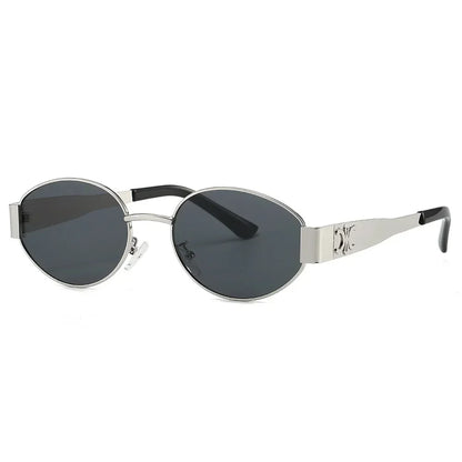 Luxury Metal Brand Sunglasses for Men & Women – Unisex Designer Oval Fashion Eyewear UV400 Shades