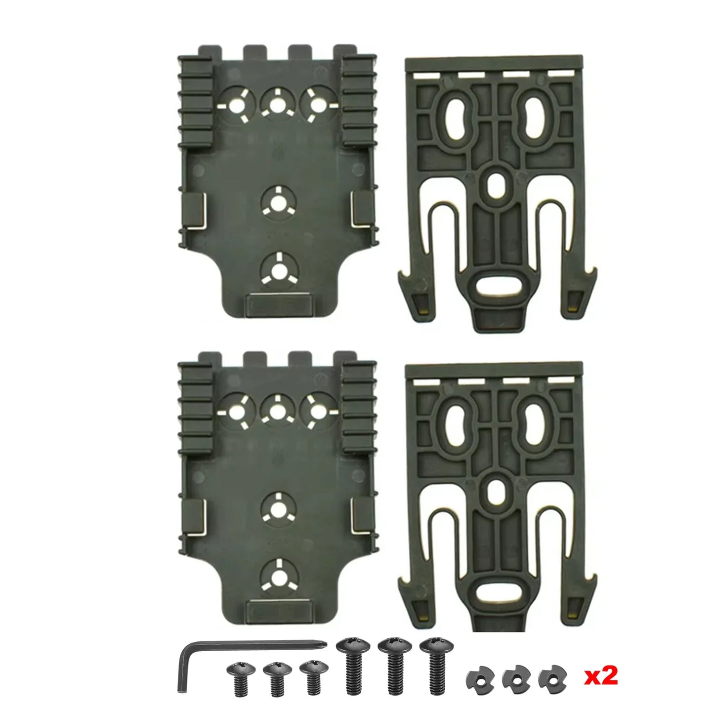 Tactical QLS Locking System Kit - QLS 19 Receiver & QLS 22 Fork Adapter for Pistol Holsters, Belts, Shooting & Airsoft Gear