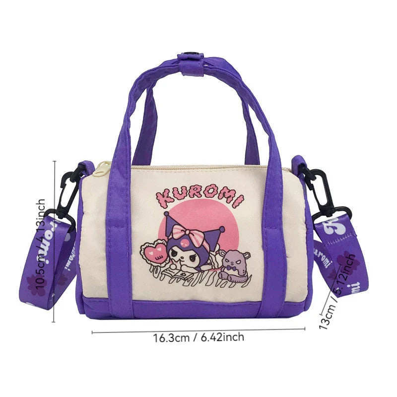 Disney Stitch Sanrio Canvas Bucket Tote Bag – Cute Cartoon Crossbody & Casual Portable Bag