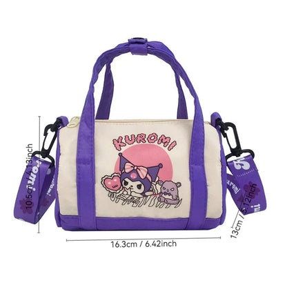 Disney Stitch Sanrio Canvas Bucket Tote Bag – Cute Cartoon Crossbody & Casual Portable Bag