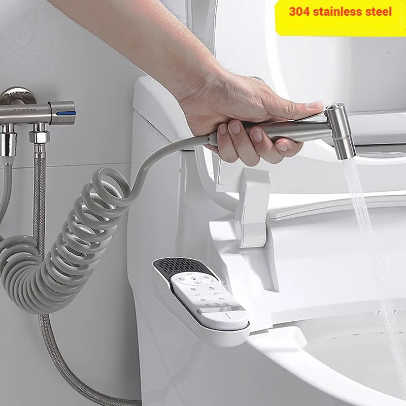 304 Stainless Steel Handheld Bidet Sprayer Set - Self-Cleaning Shower Nozzle for Toilet Bidet Faucet - Hygienic Spray Gun