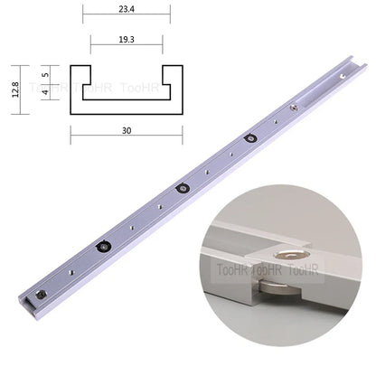 Durable Aluminium Alloy T-Tracks Slot & Miter Bar Slider: Woodworking Tool for Table Saw Miter Gauge Rod - Long-lasting Performance