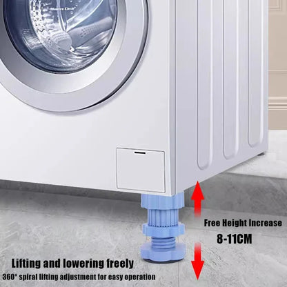 Adjustable Shock-Absorbing Foot Pads – Non-Slip, Moisture-Proof Height Extenders for Washing Machines & Refrigerators
