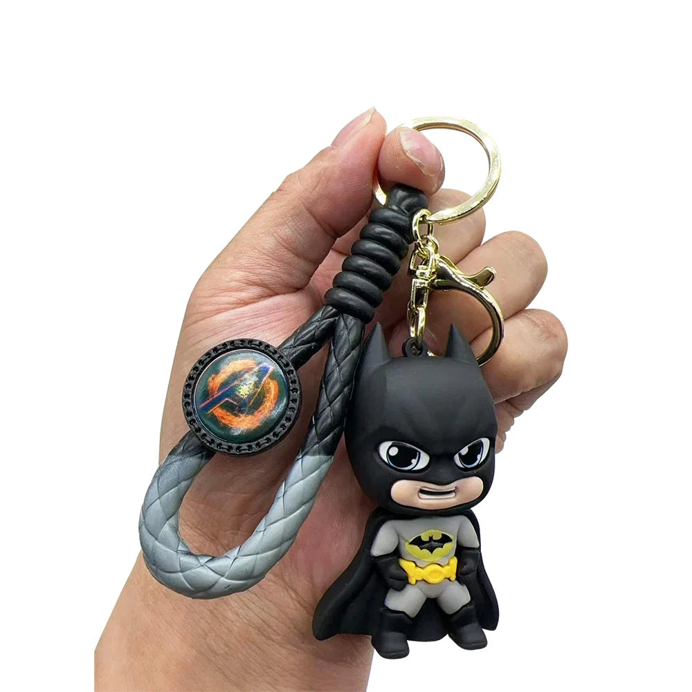 Marvel Avengers Keychain - Spiderman, Iron Man, Captain America, Thor, Batman Keyring - Perfect Gift for Friends