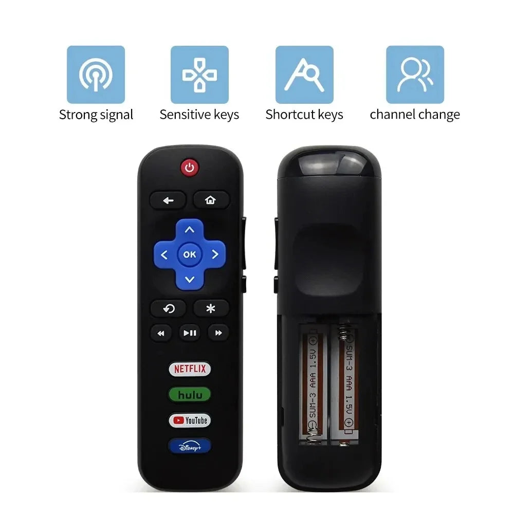 RC280A Replacement Remote for Roku TV, Compatible with TCL, Hisense, Onn, and Philips (Not for Stick or Box)