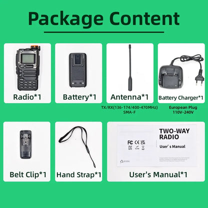 Quansheng UV K5 (8) Portable Walkie Talkie – AM/FM Two-Way Radio, Long Range Receiver for Amateur Ham Wireless Communication