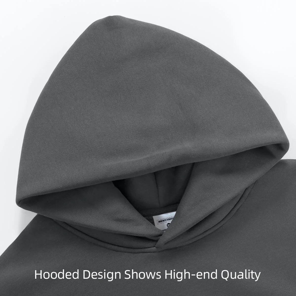480gsm Heavyweight Cotton Fleece Hoodie – Unisex Plus Velvet Thick Pullover Sweatshirt with Hood