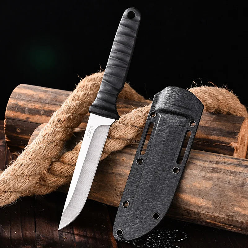 2024 Outdoor Survival Portable Knife - Sharp, High-Hardness Tactical Self-Defense Knife for Camping, Small Straight Knife