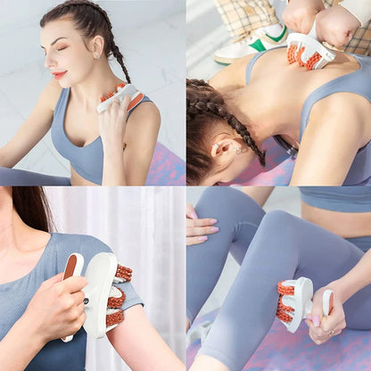 Anti-Cellulite Manual Massager Roller – Muscle Massage Tool for Neck, Shoulder, Back, Arm & Leg Pain Relief and Body Shaping