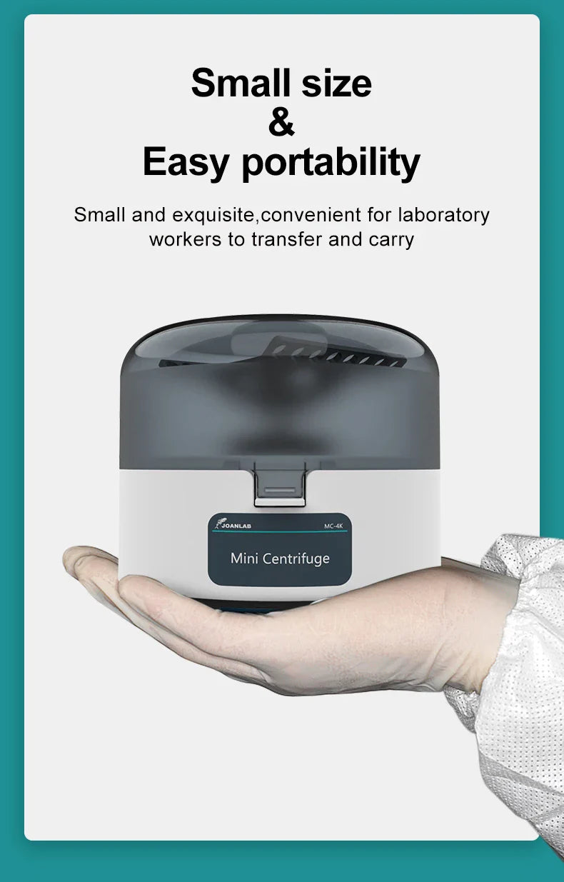 JOANLAB Mini Centrifuge Machine – PCR Plasma Lab Microcentrifuge 4000/7000rpm for 0.2/1.5/2ml Tubes