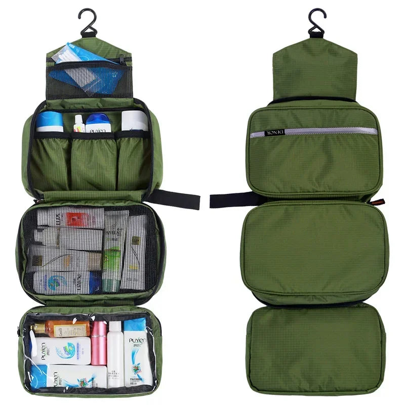 Hanging Waterproof Toiletry Bag – Large Travel Cosmetic & Makeup Organizer for Men & Women