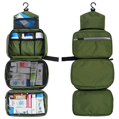 Hanging Waterproof Toiletry Bag – Large Travel Cosmetic & Makeup Organizer for Men & Women
