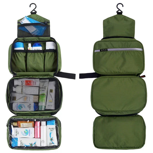 Hanging Waterproof Toiletry Bag – Large Travel Cosmetic & Makeup Organizer for Men & Women