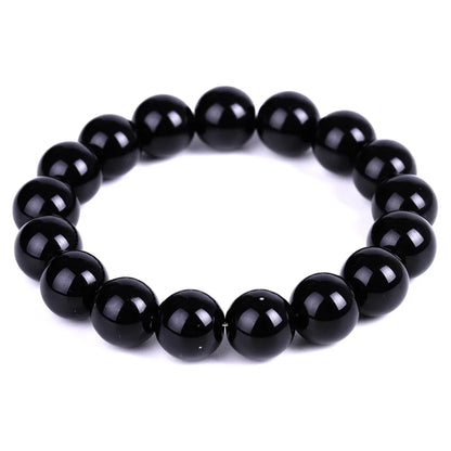 Black Obsidian Natural Stone Bracelet | Fat Relief, Blood Circulation & Anti-Anxiety Jewelry for Men & Women