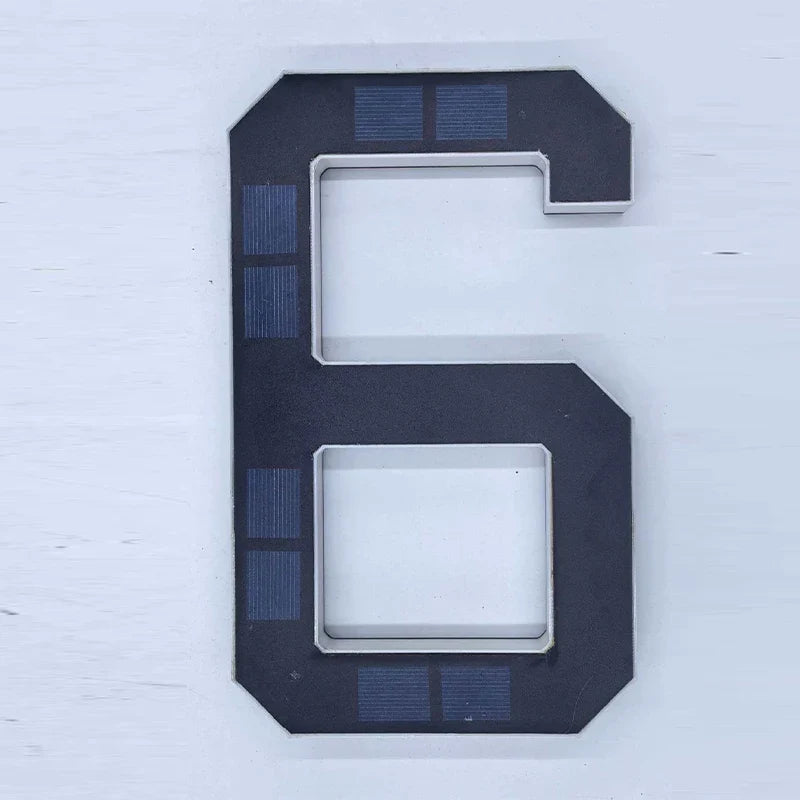 LED Solar House Number Light - Waterproof Address Sign with Light Sensor for Outdoor Home, Yard & Wall Decor