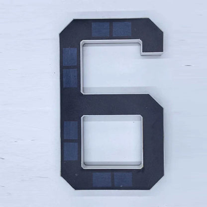 LED Solar House Number Light - Waterproof Address Sign with Light Sensor for Outdoor Home, Yard & Wall Decor