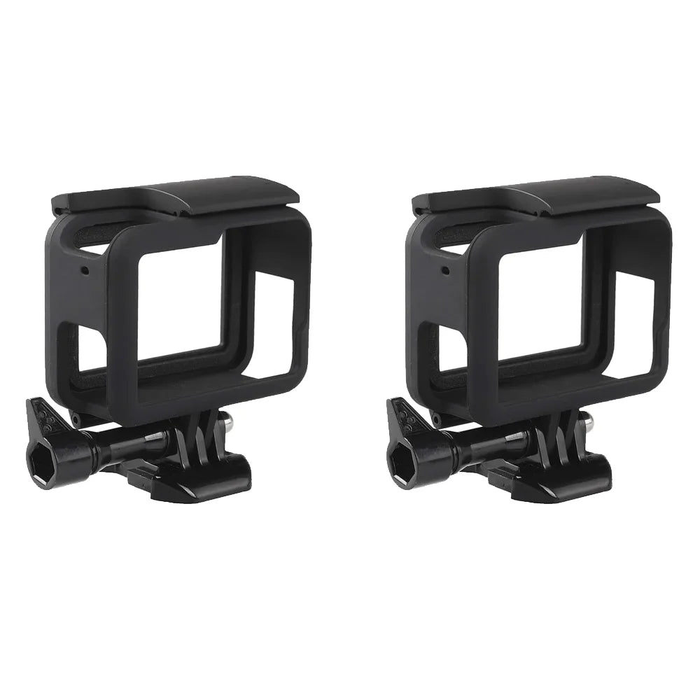 Protective Plastic Frame Case for GoPro Hero 5/6/7 Black – Durable Action Camera Cage Housing Shell Replacement Accessory for Mounting & Protection
