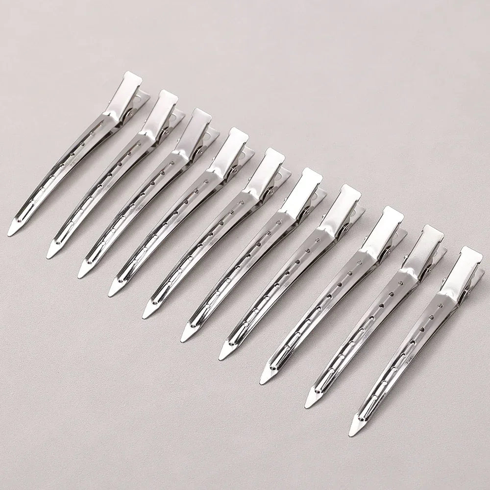 Women’s Metal Hair Care Clips – Steel Hairdressing Sectioning Clamps for Styling & Barber Use
