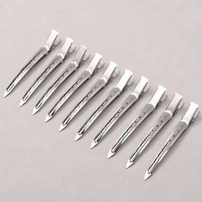 Women’s Metal Hair Care Clips – Steel Hairdressing Sectioning Clamps for Styling & Barber Use