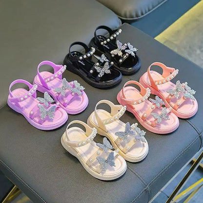 New Summer Girls Sandals - Anti-Slip Baby Slippers for Home & Outdoor Wear