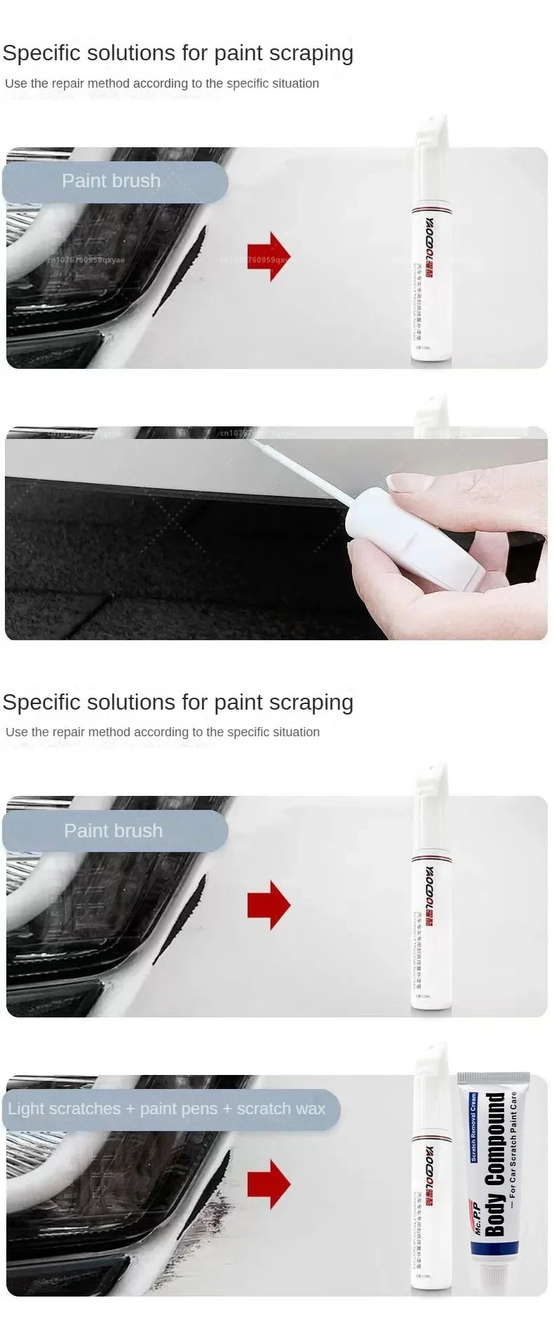 Tesla Model 3/Y/X Pearl White Paint Repair Pen – Touch-Up Kit for Auto Paint Restoration