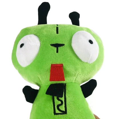 28cm Alien ET 3D Eyes Green Plush Toy – Invader ZIM GIR Dog Soft Stuffed Collectible, Christmas Gift for Children