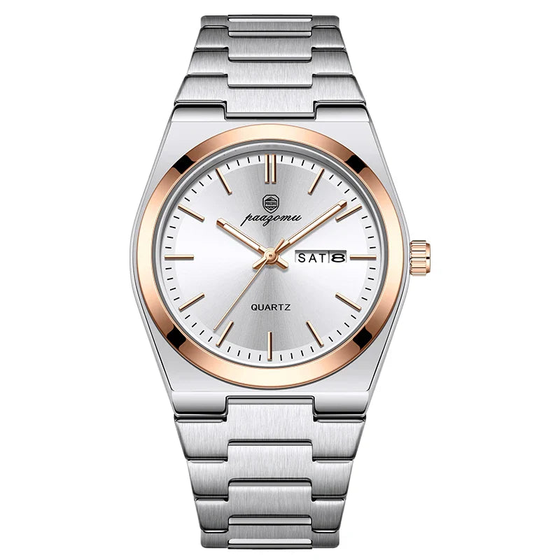PAAZOMU Ultra Thin Minimalist Quartz Watch – Waterproof Luminous Wristwatch for Men & Women, Comfortable Everyday Style