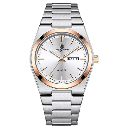 PAAZOMU Ultra Thin Minimalist Quartz Watch – Waterproof Luminous Wristwatch for Men & Women, Comfortable Everyday Style