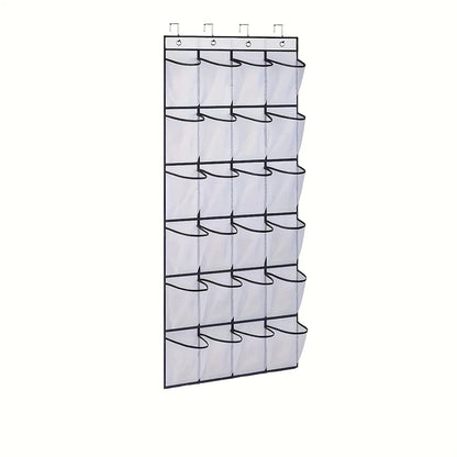 Over The Door Shoe Organizer - 14/24/40 Grid Mesh Pocket Hanging Rack for Closet Shoe Storage & Organization