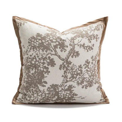 Vintage Floral Chenille Cushion Covers – Soft Throw Pillowcases with Invisible Zipper for Sofa & Couch, 45x45cm