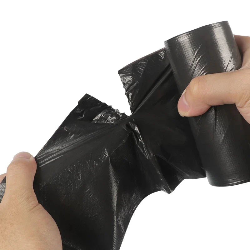 100pcs Black Household Rubbish Bags for Bathroom, Kitchen, and Trash Can - Disposable Plastic Garbage Bags