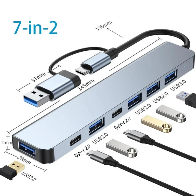 USB-C Hub Thunderbolt 3 Docking Station Splitter – Laptop Adapter for MacBook Air M1 & iPad Pro
