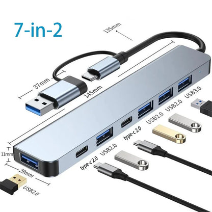 USB-C Hub Thunderbolt 3 Docking Station Splitter – Laptop Adapter for MacBook Air M1 & iPad Pro