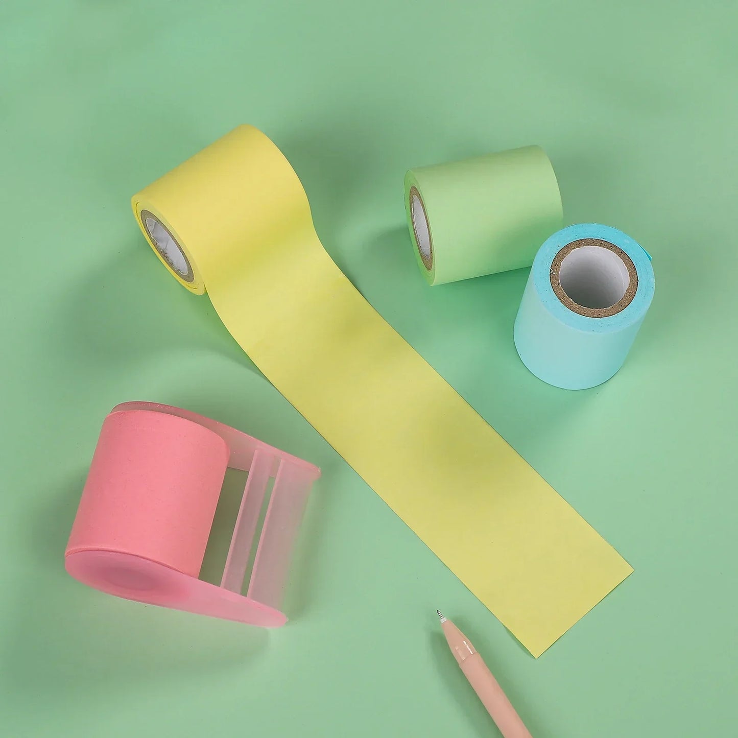JIANWU Creative Roller Sticky Notes – Reusable Memo Notepad for Office, Diary & Message Writing Stationery Accessories