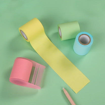 JIANWU Creative Roller Sticky Notes – Reusable Memo Notepad for Office, Diary & Message Writing Stationery Accessories
