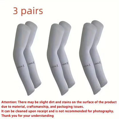 Breathable UV Sun Protection Arm Sleeves, 1/3 Pair Cooling Sports & Driving Outdoor Arm Guards for Summer Adventures
