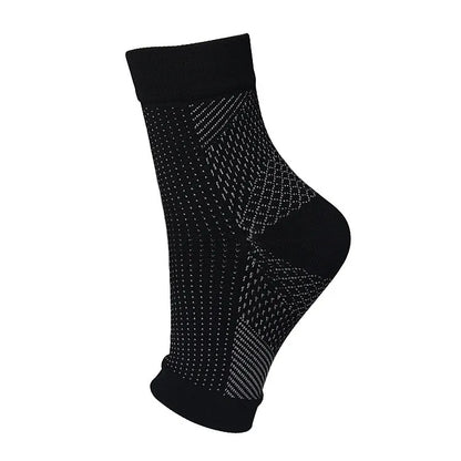 Sports Ankle Support Brace – Compression Sleeve Sock for Plantar Fasciitis, Achilles Tendonitis & Heel Pain