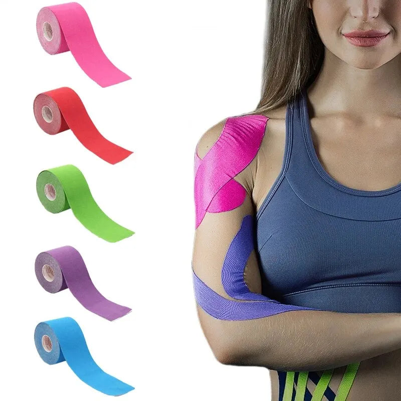 Sports Waterproof Kinesiology Tape - Athletic Bandage for Muscle Recovery, Pain Relief, and Gym Use