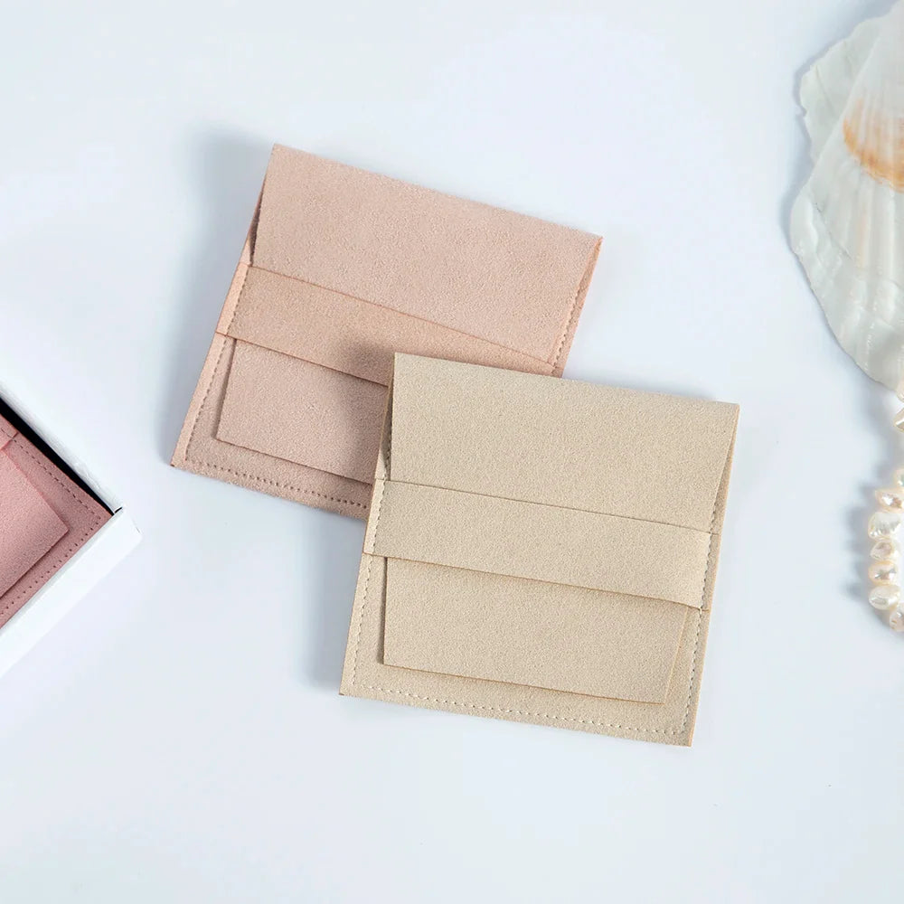 10Pcs Microfiber Jewelry Pouches 6.2x6.2cm & 8x8cm – Rings, Earrings, Pendants, Bracelets Gift Bags for Wedding Favors