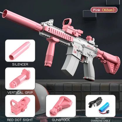 M416 Electric Water Gun – Full Automatic Shooting Toy for Kids, Boys, Girls & Adults, Summer Beach Outdoor Fun Gift
