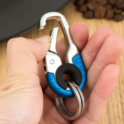 Men’s Stainless Steel Keychain Buckle – Carabiner Hook Key Ring for Outdoor & Car Accessories