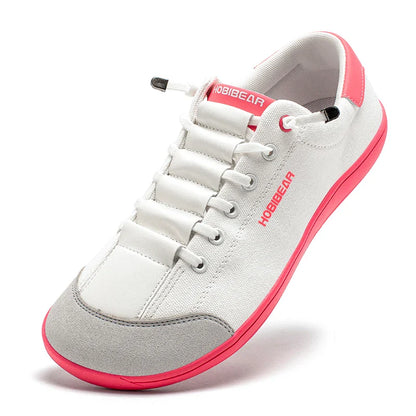 HOBIBEAR Zero Drop Barefoot Shoes – Wide Toe Minimalist Canvas Sneakers for Men & Women
