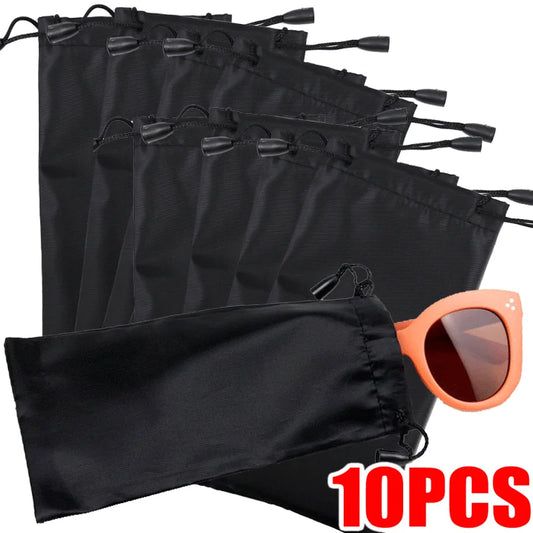 10PCS Waterproof Cloth Sunglasses Bags – Portable Microfiber Dust Pouches for Eyewear Storage & Protection