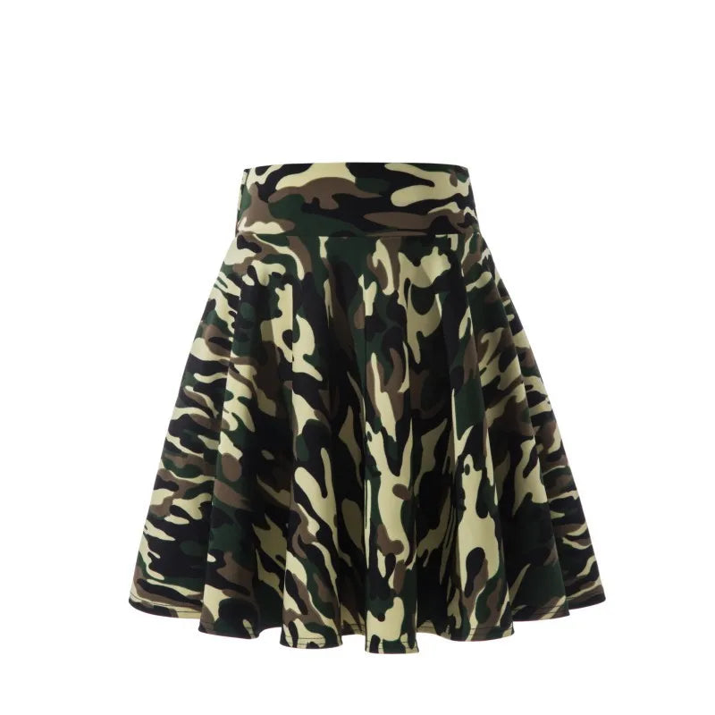 Women’s Flared Mini Skirt with Built-In Shorts – Pleated Skater Style Casual Fashion Skirt, Plus Size 2025 Design