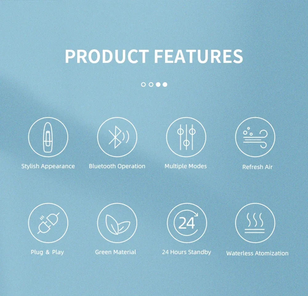 Smart Aroma Essential Oil Diffuser – Bluetooth APP Control, Plug-In Wall Scent Machine for Home & Office Air Freshening